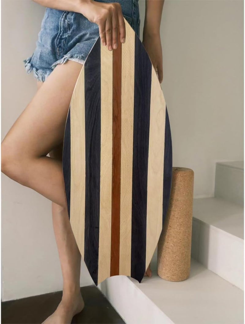 asktom Balance Board Indoor Surfboard Surf Style Home Fitness with Wheel for Exercise, Athletic Training and Board Sports - Fun Workout Equipment For Balance, Stability and Improving Core Strength - Image 5